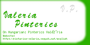 valeria pinterics business card